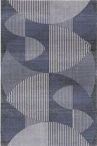 Tmavě modrý vlněný koberec 100x180 cm Shades – Agnella