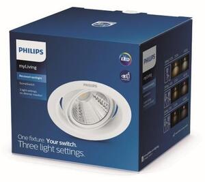 Philips 59555 LED POMERON DIM zápustné bodové svítidlo 90mm 5W / 330lm 2700K SceneSwitch