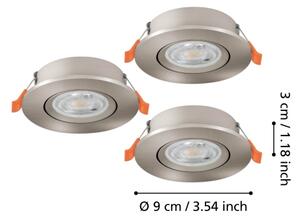 Eglo 902268 -SADA 3x LED Podhledové bodové svítidlo BARRANCO LED/4,8W/230V chrom