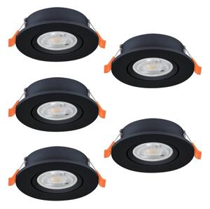 Eglo 902266 -SADA 5x LED Podhledové bodové svítidlo BARRANCO LED/4,8W/230V černá