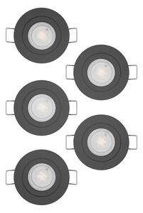 Eglo 902266 -SADA 5x LED Podhledové bodové svítidlo BARRANCO LED/4,8W/230V černá