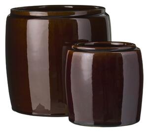 Keramický obal na květináč Saigon Brown Small Menší