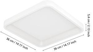 Eglo 901913 - LED RGBW Stm. str. svíti. LORETELLO-Z LED/20W/230V 35x35cm bílá