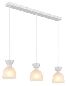 GLOBO 15769W-3 MASSEY závěsné svítidlo 3xE14 bílá, opálová