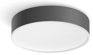 Philips HUE LED White Ambiance 41158/30/P6 Enrave S stropní svítidlo 9,6W 1220lm 2200-6500K 26,1cm černé stmívatelné BlueTooth + HUE Switch