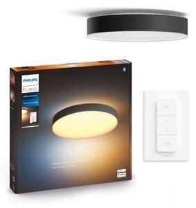 Philips HUE LED White Ambiance 41161/30/P6 Enrave XL stropní svítidlo 48W 6100lm 2200-6500K 55,1cm černé stmívatelné BlueTooth + HUE Switch