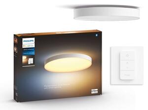 Philips HUE LED White Ambiance 41161/31/P6 Enrave XL stropní svítidlo 48W 6100lm 2200-6500K 55,1cm bílé stmívatelné BlueTooth + HUE Switch