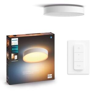 Philips HUE LED White Ambiance 41165/31/P6 Devere M koupelnové stropní svítidlo 19,2W 2450lm 2200-6500K IP44 38,1cm bílé stmívatelné BlueTooth + HUE Switch