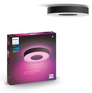 Philips HUE LED White and color Ambiance 41163/30/P9 Infuse M stropní svítidlo 33,5W 2350lm 2200-6500K+RGB 38,1cm černé stmívatelné BlueTooth