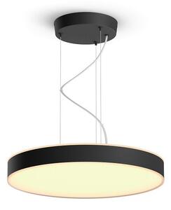 Philips HUE LED White Ambiance 41162/30/P6 Enrave závěsné svítidlo 33,5W 4300lm 2200-6500K 42,5cm černé stmívatelné BlueTooth + HUE Switch