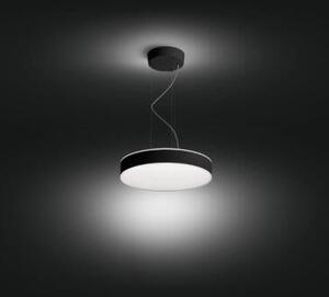 Philips HUE LED White Ambiance 41162/30/P6 Enrave závěsné svítidlo 33,5W 4300lm 2200-6500K 42,5cm černé stmívatelné BlueTooth + HUE Switch