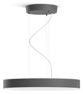 Philips HUE LED White Ambiance 41162/30/P6 Enrave závěsné svítidlo 33,5W 4300lm 2200-6500K 42,5cm černé stmívatelné BlueTooth + HUE Switch