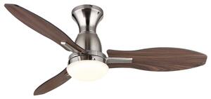 GLOBO 03671N GALE stropní ventilátor se světlem D1070mm LED 22W 2890/2453lm 3000+4500+6000K nikl, imitace dřeva, časovač, dálkový ovladač