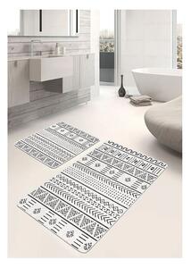 Černobílé koupelnové předložky v sadě 2 ks 60x100 cm – Mila Home