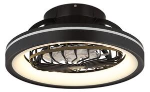 GLOBO 03665 DEANNE stropní ventilátor se světlem D480mm LED 40W 5200/560lm 2700-6500K+RGB černá, časovač, dúhový efekt, dálkový ovladač