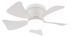 GLOBO 03609W HINES stropní ventilátor se světlem D406mm LED 10W 900/750lm 3000-6500K bílá, časovač, dálkový ovladač