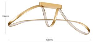 Brilagi-LED Stmívatelný přisazený lustr TWISTER LED/60W/230V 3000-6000K zlatá+DO