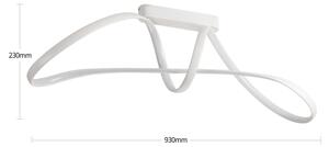 Brilagi-LED Stmívatelný přisazený lustr TWISTER LED/60W/230V 3000-6000K bílá+DO