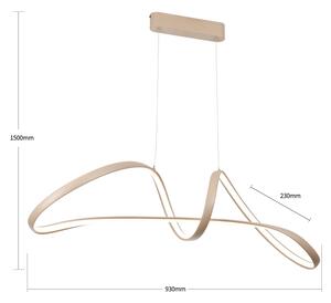 Brilagi-LED Stmívatelný lustr na lanku TWISTER LED/60W/230V 3000-6000K béžová+DO