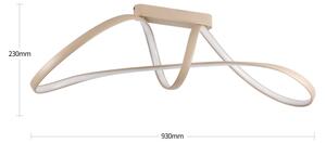Brilagi-LED Stmívatelný přisazený lustr TWISTER LED/60W/230V 3000-6000K béžov+DO