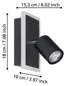 Eglo 901634 - LED Nástěnné bodové svítidlo RIMBOCCHI LED/7W/230V černá