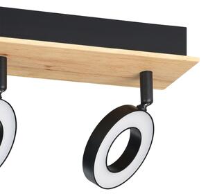 Eglo 901204 - LED Bodové svítidlo RIELVES 3xLED/4,2W/230V černá/hnědá