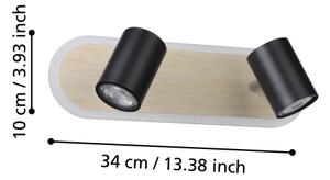 Eglo 901632 - LED Bodové svítidlo RIMBOCCHI LED/12W/230V hnědá/černá