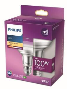 Philips 8718699773878 LED žárovka 8W/100W 735lm E27 2700K 220-240V R80 40D smerová