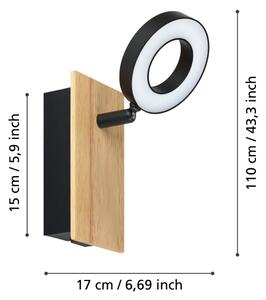 Eglo 901202 - LED Nástěnné bodové svítidlo RIELVES LED/4,2W/230V černá/hnědá