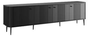 TV stolek Vesper 4D 187 cm - černý / černé nohy