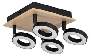 Eglo 901205 - LED Bodové svítidlo RIELVES 4xLED/4,2W/230V černá/hnědá