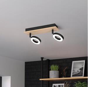 Eglo 901203 - LED Bodové svítidlo RIELVES 2xLED/4,2W/230V černá/hnědá