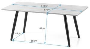 Konferenční stůl s deskou v dekoru dub PYXE 110x55 cm