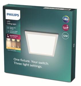 Philips 8719514326620 Super slim panel CL560 stropní svítidlo LED 12W/1050lm 2700K bílá SceneSwitch