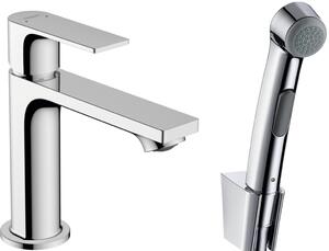 Hansgrohe Rebris E páková umyvadlová baterie 110 s ruční sprchou Bidette a sprchovou hadicí 160 cm bez odtokové soupravy, chrom 72216000