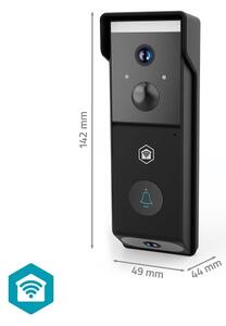 Nedis WIFICDP31BK-Videozvonek se senz. 4400 mAh 2x Full HD 1080p IP54 Wi-Fi Tuya