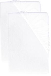 Livarno® Sada žerzejových napínacích prostěradel, 90–100 x 200 cm, 2dílná, bílá (800013658)