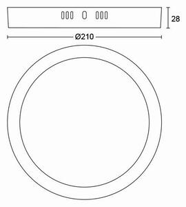 Philips 8719514328693 Magneos Slim DL252 stropní svítidlo LED D210mm 12W/1150lm 2700K černá