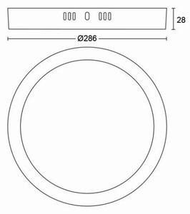 Philips 8719514328754 Magneos Slim DL252 stropní svítidlo LED D283mm 20W/2000lm 2700K bílá