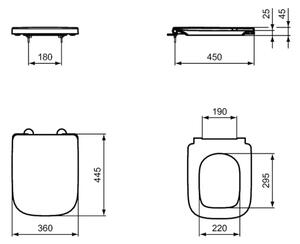 Ideal Standard T468301 - Záchodové prkénko SoftClose I.LIFE B bílá