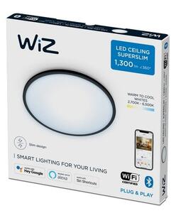 Philips WiZ Tunable white 8719514337992 SuperSlim stropní svítidlo LED 14W/1400lm 2700-6500K černá stmívatelné