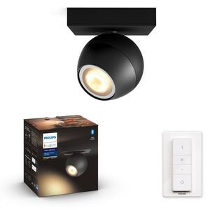 Philips Hue White Ambiance 8719514339248 BUCKRAM nástěnné bodové svítidlo 1xGU10 +SWITCH 5,5W/250lm 2200-6500K čierna bluetooth