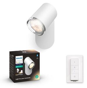 Philips Hue White Ambiance 8719514340855 Adore spot nástěnné bodové svítidlo GU10 +SWITCH 5,5W/250lm 2200-6500K IP44 biela bluetooth
