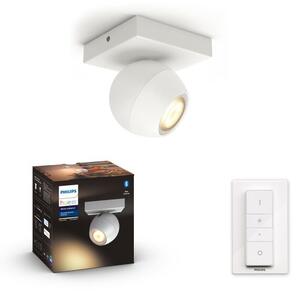 Philips Hue White Ambiance 8719514339224 BUCKRAM nástěnné bodové svítidlo 1xGU10 +SWITCH 5,5W/250lm 2200-6500K biela bluetooth