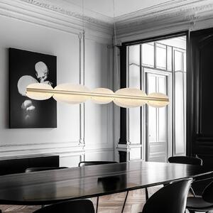 Viokef LED závěsné světlo Evana, stříbrná barva, délka 120 cm, kov, Čirá / transparetní, Obývací pokoj / jídelna, kov