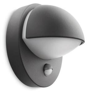 Philips 16246/93/PN June venkovní nástěnné svítidlo E27 1x42W IP44 antracitové s pohybovým čidlem