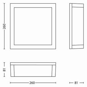 Philips Skies venkovní stropní/nástěnné svítidlo E27 2x42W IP44 šedé