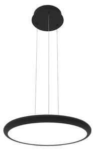 Viokef Závěsné světlo Benett, černé, Ø 50 cm, kov/akryl, stmívatelný, Černá, Obývací pokoj / jídelna, Hliník, Moderní