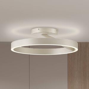 Viokef LED stropní svítidlo Saturn, Ø 50 cm, krémově stříbrná barva, kov, stmívatelný, Krémová / jantar, Obývací pokoj / jídelna, kov, Moderní