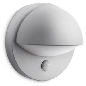 Philips 16246/87/PN June venkovní nástěnné svítidlo E27 1x42W IP44 šedé s pohybovým čidlem